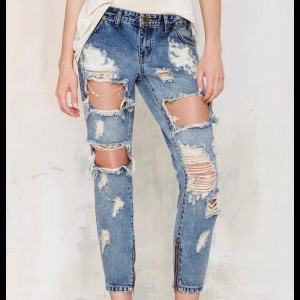 One Teaspoon Trashed Freebirds Jeans Size 25